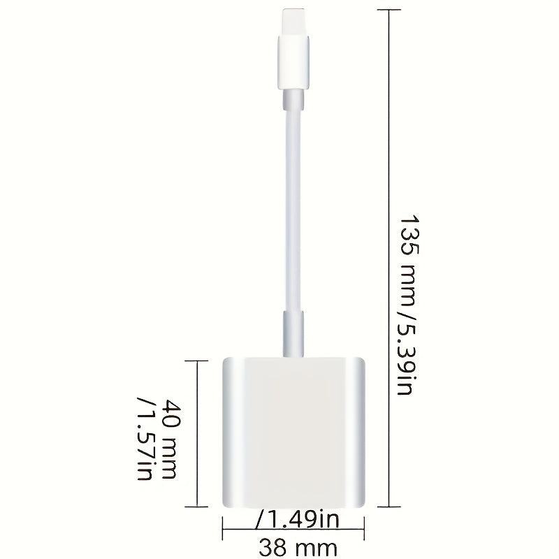 SD Card Camera Reader For IPhone IPad,Dual Card Slot Memory Card Reader  SD And TF Card Camera Viewer Sd Card Adapter Portable Micro Sd Card