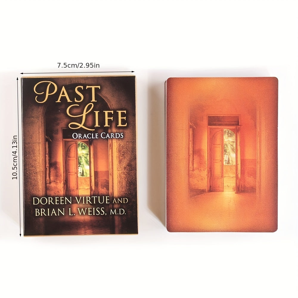 Past Life Tarot Cards - Full Oracle Deck with QR Guidebook and Box - Perfect for Beginners and Advanced Readers - Creative Small Gift, Holiday Accessory, Birthday Party Supplies, and Aesthetic Home Decor