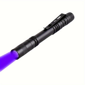 1/2pcs 395nm UV Black Light Flashlight, Small Portable Pocket Pen Lightsfor Leak, Pet Urine, Hotel Inspection, Dry Stain And Dye Detector Ul