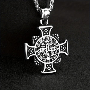 Vintage Jewelry Stainless Steel Pendant With Chain Cross Trend Clothing Accessories Non-rusting Non-allergic Pendant Necklace