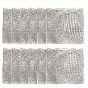 6/12pcs Non-Scratch Wire Dishcloth for Multipurpose Cleaning of Dishes, Sinks, Counters, and Stove Tops - Wet and Dry Use with No Scratches