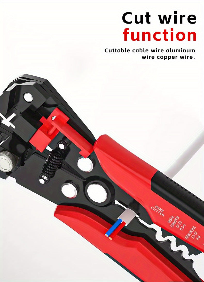 1pc Automatic Wire Stripper: Multifunctional Cable Cutter & Pliers For Electrical Wire Stripping, Cutting & Crimping