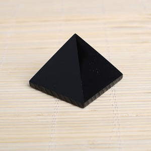 Pyramid-Finest Big Black Obsidian Crystal Pyramid Gemstone 1.77\ Carved Pyramidal Crystal Healing Crafts