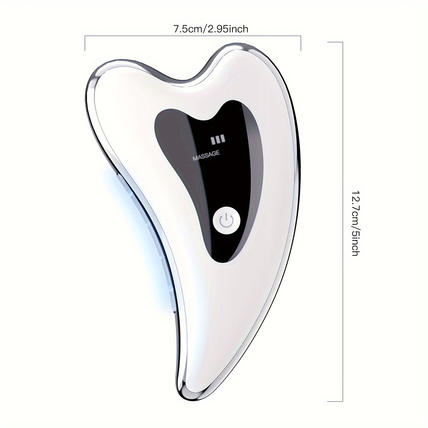 Household - Electric Gua Sha Tool Facial Gua Sha Board Face Massager Heating Plate - High Frequency Vibration -LED Red Light Blue Massager