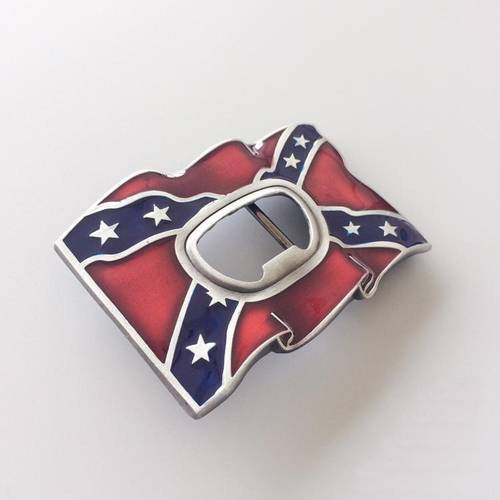 New Vintage Enamel Beer Bottle Opener Flag Belt Buckle US Local Shipping