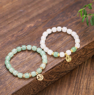 Trendy Classic Natural Jade Barrel Bead Bracelet For Men, Holiday Birthday Gift For Boyfriends / Girlfriends