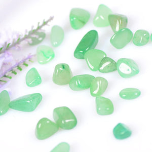 1 Pounds Crystal Tumbled Polished Natural Agate Gravel Stones for Plants and Crafts - Small Size - 7mm to 9mm Avg (Green)