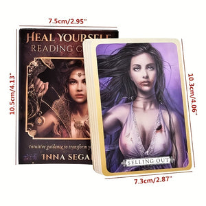 Set, Heal Yourself Reading Cards, Heal Yourself Reading Oracle Cards Deck, Heal Yourself, Guidance To Transform Your Soul (36 Full-Color Cards,Tarot Cards For Beginners Tarot Deck, Guide Book