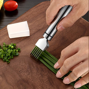 1pc, Multifunctional Stainless Steel Grater, Scallion Separator, For Scallion And Onion, Garlic Fruit And Vegetable, Portable With Protectiv