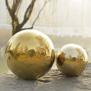 6pcs, Stainless Steel Gazing Ball, 32-120mm Mirror Polished Hollow Ball Reflective Garden Sphere, Floating Pond Balls Seamless Gazing Globe,