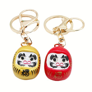 1PC Cartoon Tumbler Shaped Key Chain Doll Prayer Pendant For Good Luck Couple Bag Star Pendant Key Chain