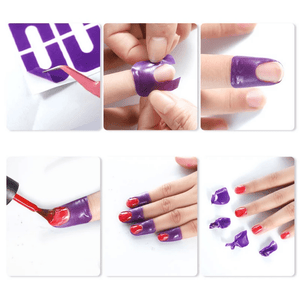 U-shape Nail Polish Protector, Plastic Latex Nail Polish Barrier, Hot Stamping For Anti-overflow Nail Polish