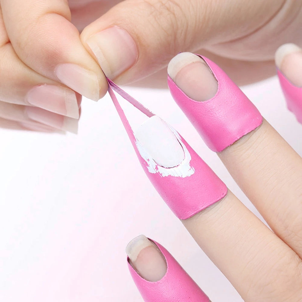 U-shape Nail Polish Protector, Plastic Latex Nail Polish Barrier, Hot Stamping For Anti-overflow Nail Polish