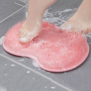 Non-Slip Shower Foot Scrubber Massager with Exfoliation Cushion - Improves Circulation and Cleans Feet - Bathroom Accessories