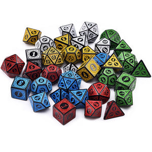 1 Set Multi-Sided 7-Die Dice Set Game Dice For TRPG DND Accessories Polyhedral D4 D6 D8 D10 D12 D20 Dice For Board Card Game Math Games