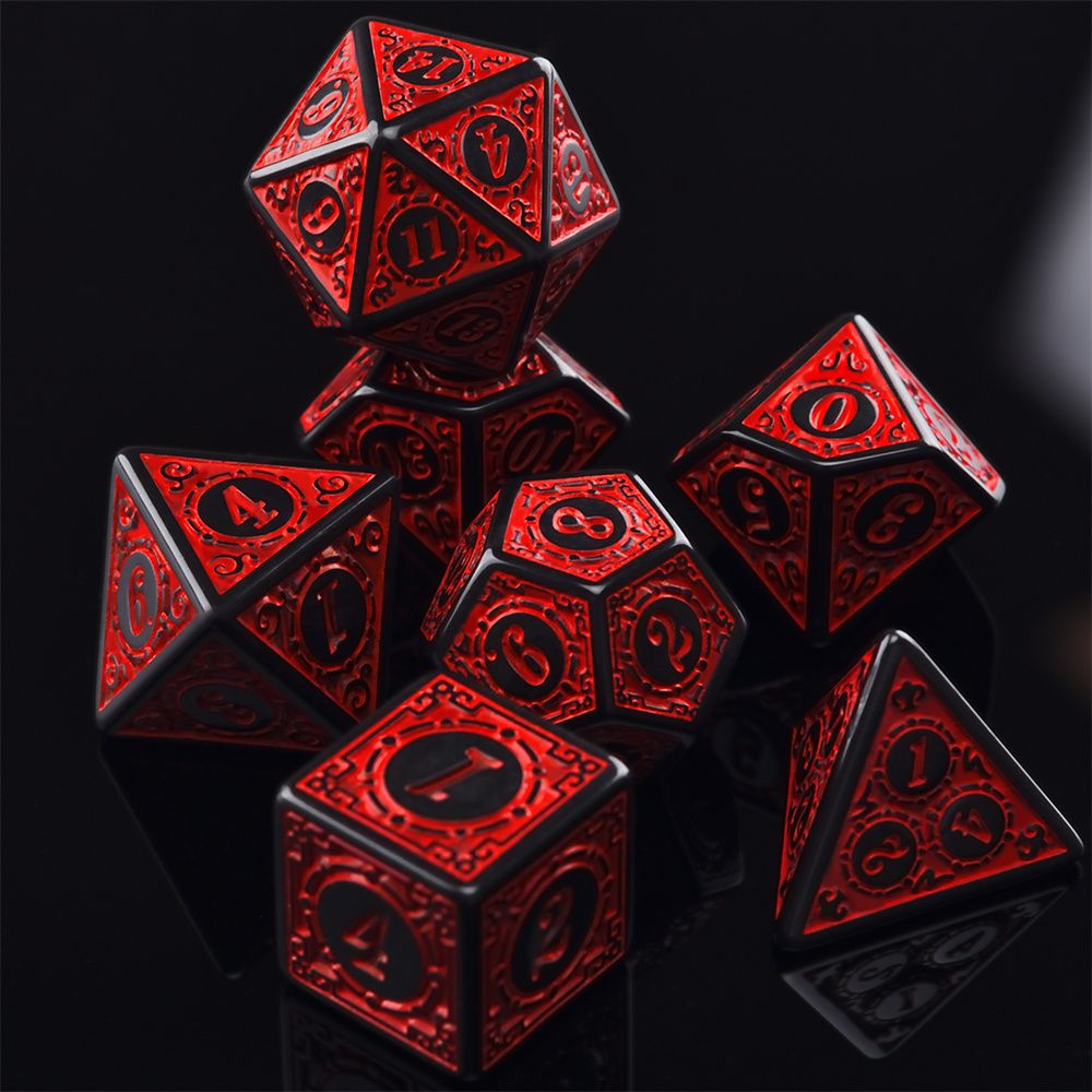 1 Set Multi-Sided 7-Die Dice Set Game Dice For TRPG DND Accessories Polyhedral D4 D6 D8 D10 D12 D20 Dice For Board Card Game Math Games