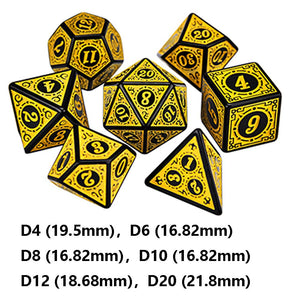 1 Set Multi-Sided 7-Die Dice Set Game Dice For TRPG DND Accessories Polyhedral D4 D6 D8 D10 D12 D20 Dice For Board Card Game Math Games