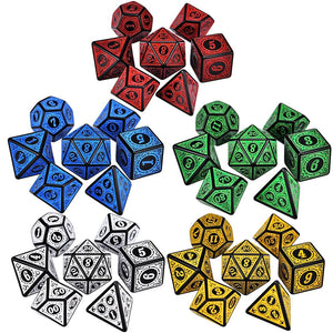 1 Set Multi-Sided 7-Die Dice Set Game Dice For TRPG DND Accessories Polyhedral D4 D6 D8 D10 D12 D20 Dice For Board Card Game Math Games