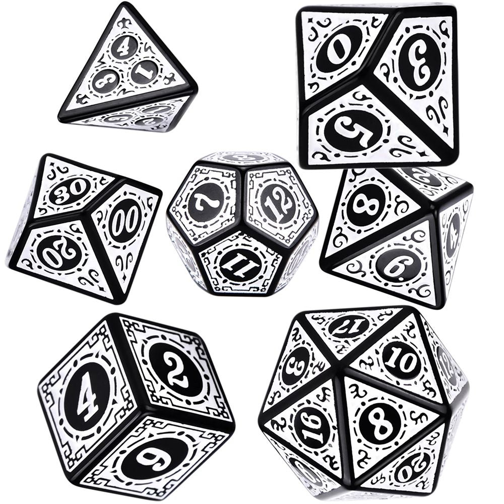 1 Set Multi-Sided 7-Die Dice Set Game Dice For TRPG DND Accessories Polyhedral D4 D6 D8 D10 D12 D20 Dice For Board Card Game Math Games