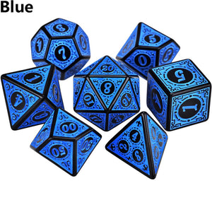 1 Set Multi-Sided 7-Die Dice Set Game Dice For TRPG DND Accessories Polyhedral D4 D6 D8 D10 D12 D20 Dice For Board Card Game Math Games