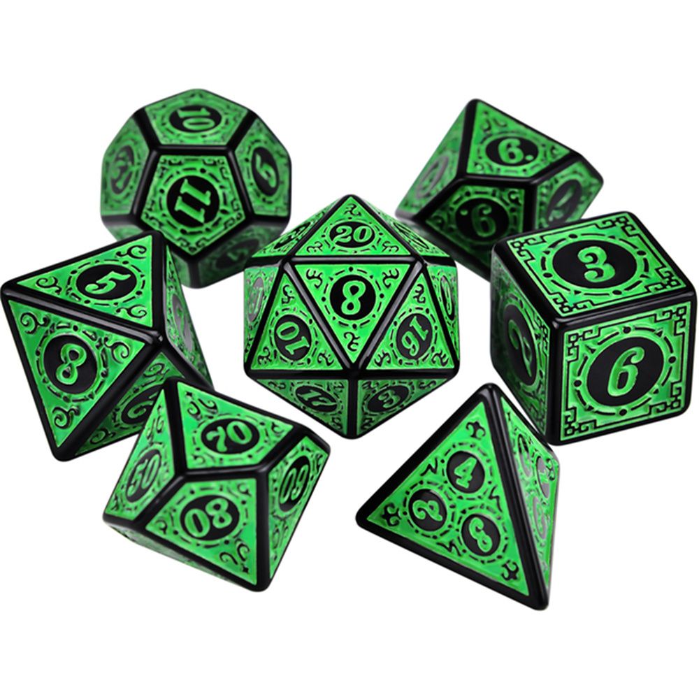 1 Set Multi-Sided 7-Die Dice Set Game Dice For TRPG DND Accessories Polyhedral D4 D6 D8 D10 D12 D20 Dice For Board Card Game Math Games