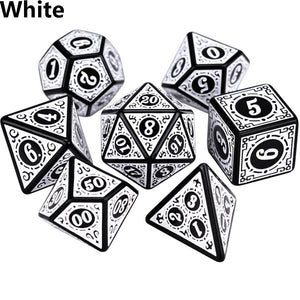 1 Set Multi-Sided 7-Die Dice Set Game Dice For TRPG DND Accessories Polyhedral D4 D6 D8 D10 D12 D20 Dice For Board Card Game Math Games