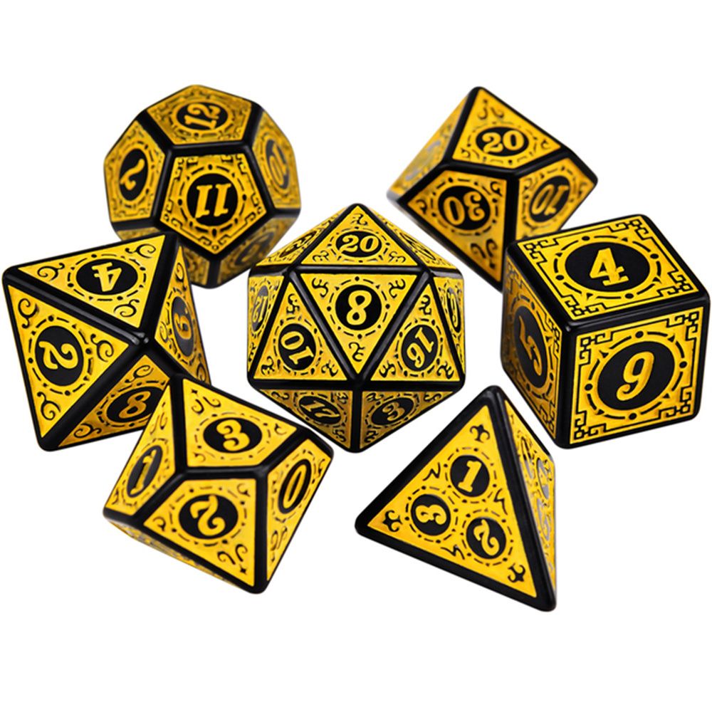 1 Set Multi-Sided 7-Die Dice Set Game Dice For TRPG DND Accessories Polyhedral D4 D6 D8 D10 D12 D20 Dice For Board Card Game Math Games