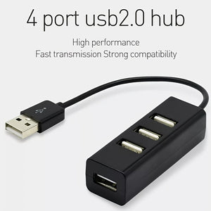 1pc 4 Ports Port USB 2.0 HUB High Speed Portable Mini USB Splitter Adapter For Laptop PC Notebook Computer