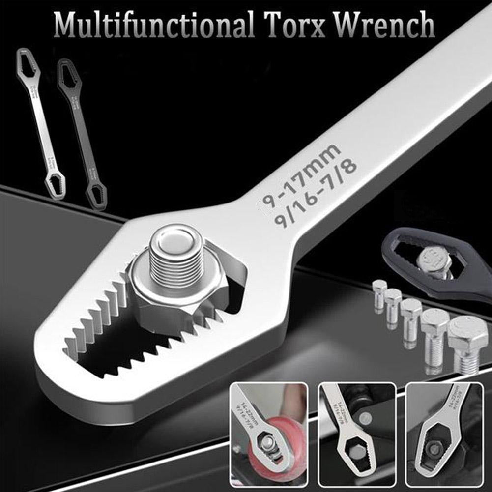 Upgrade Your Toolbox With This Universal Double-Head Torx Wrench - Adjustable From 3-17mm!