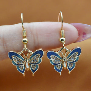 1 Pair Of Earrings For Men And Women Blue Butterfly Pendant Earrings Casual Jewelry Casual Earrings Accessories Gift