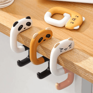 Travel Portable Plastic Bag Cute Animal Hook For Hanging Decorative Table Purse Bag Hooks Wall Hanger Holder Handbag Hanger