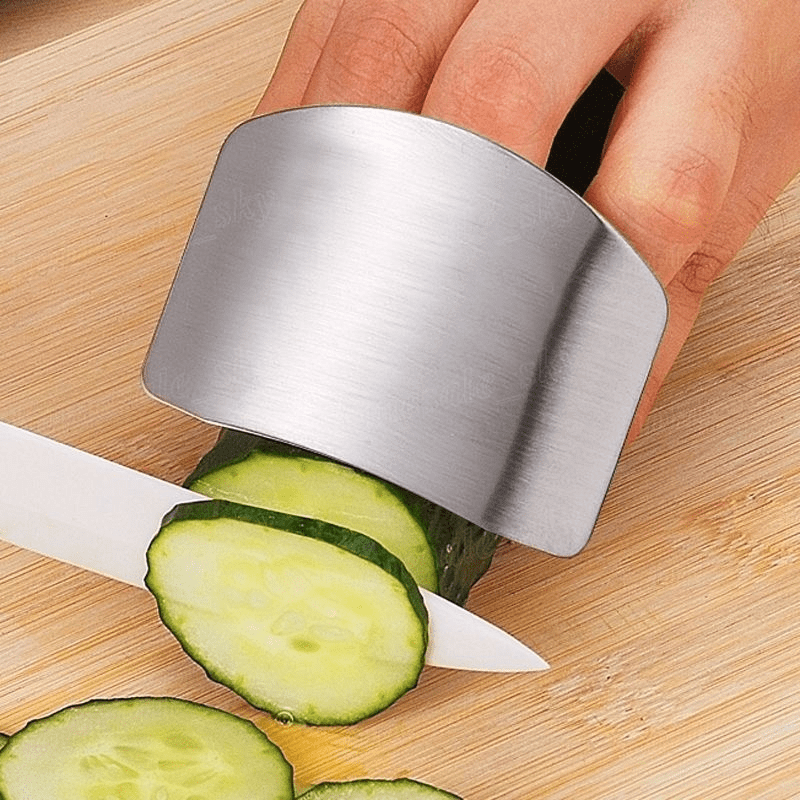 1pc, Finger Guard Stainless Steel Finger Guard For Slicing Reusable Finger Guard Kitchen Finger Guard Metal Finger Guard Cutting Protector S