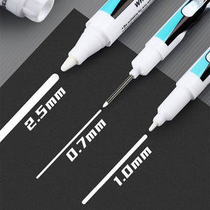 1pc Acrylic White Permanent Paint Pen White Marker Pen Oily Thin Head Express Waterproof And Non-fading