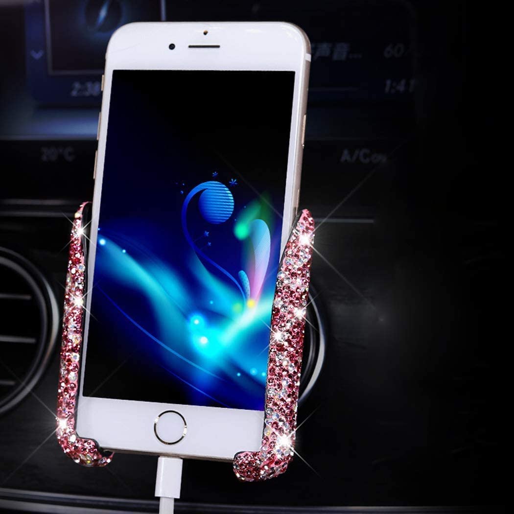 Crystal Car Phone Holder: 360°Adjustable Universal Phone Mount For Women & Girls - Perfect Gift For Your Car!