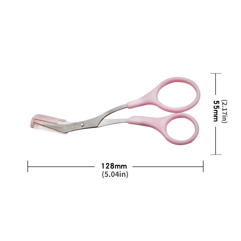 Eyebrow Trimmer Scissor With Comb Facial Hair Removal Makeup Tool Grooming Shaping Shaver Cosmetic Accessory