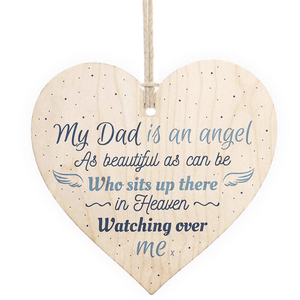 Dad Angel Memorial Plaque Sign  Memory Fathers Day Keepsake Tree Decoration Gift