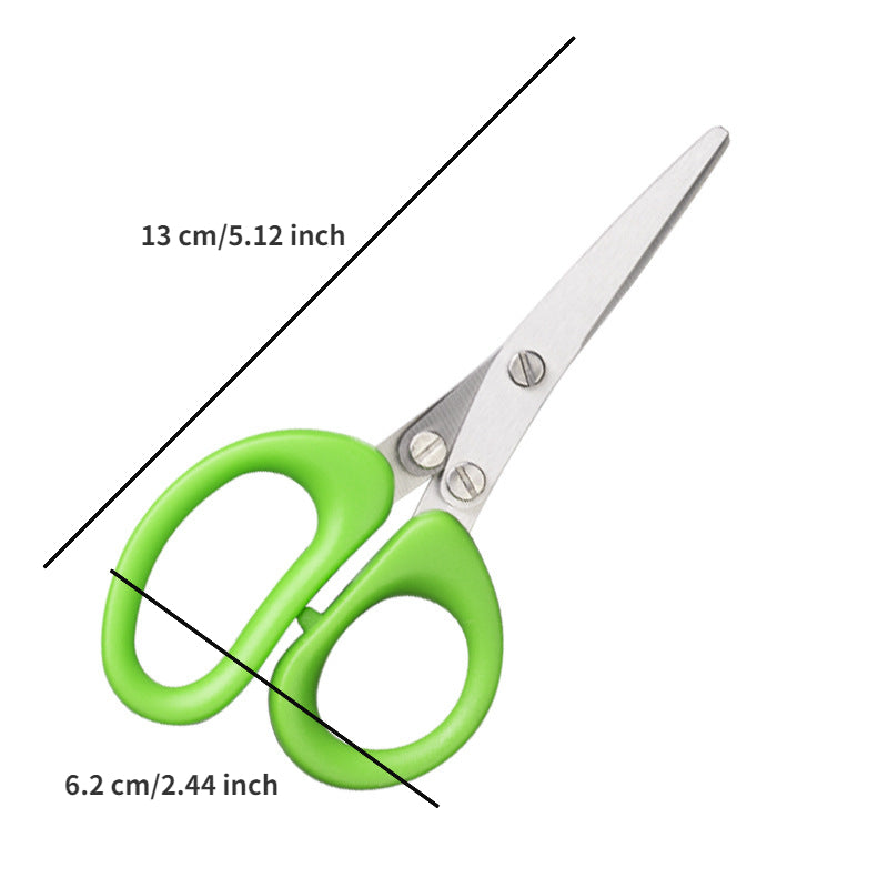 1pc 5 Layers Stainless Steel Kitchen Shears - Perfect for Chopping Green Onions, Vegetables, Herbs, and Spices - Essential Cooking Supplies