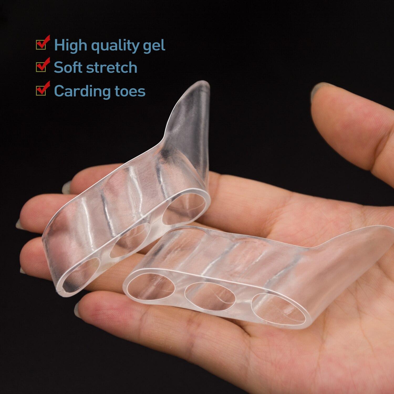 2pcs Transparent Silicone Gel Toe Protectors: Get Relief from Bunion & Foot Care!