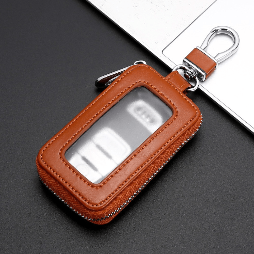 1pc Universal Car Key Fob Case, Car Smart Key Fob Holder For Remote Key Fob, There Are Four Colors Available Key Holder, Burgundy, Black, Bl