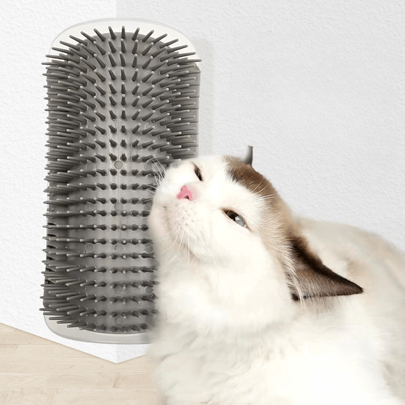 Tickling Comb Pet Brush: Pamper Your Cat Soft Wall Corner Massager! .