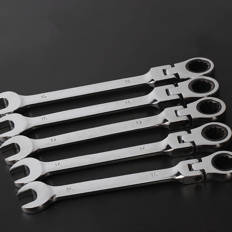 1pc 10mm- 14mm Combination Ratchet Wrench With Flexible Head, Dual Purpose Ratchet Tool, Ratchet Combination Kit. Automotive Hand Tools