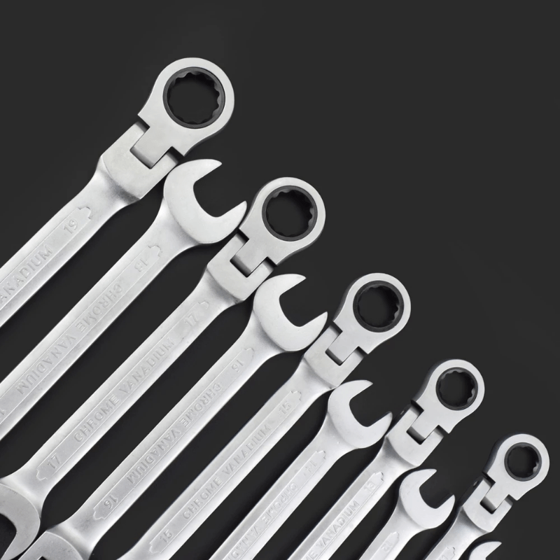 1pc 10mm- 14mm Combination Ratchet Wrench With Flexible Head, Dual Purpose Ratchet Tool, Ratchet Combination Kit. Automotive Hand Tools