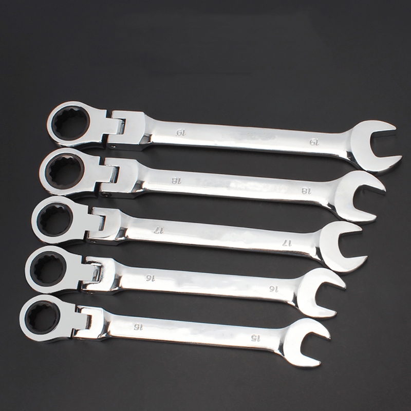 1pc 10mm- 14mm Combination Ratchet Wrench With Flexible Head, Dual Purpose Ratchet Tool, Ratchet Combination Kit. Automotive Hand Tools