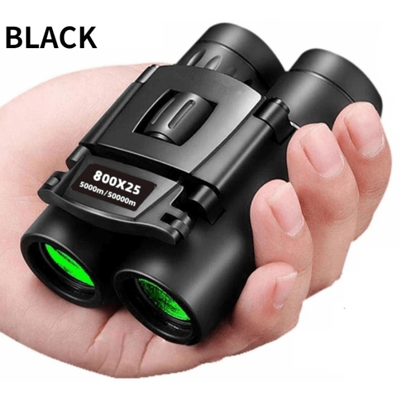 1pc 800x25 Binoculars Long Range Telescope HD Zoom Portable Folding Low Light Night Vision Monocular 4K For Outdoor Hunting Tourism Camping