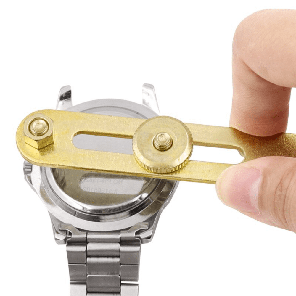 1pc Watch Opening Device With Two Claws For Disassembly, Battery Replacement, Groove Repair Tool, Back Cover Wrench, Round Head Bottom Cover