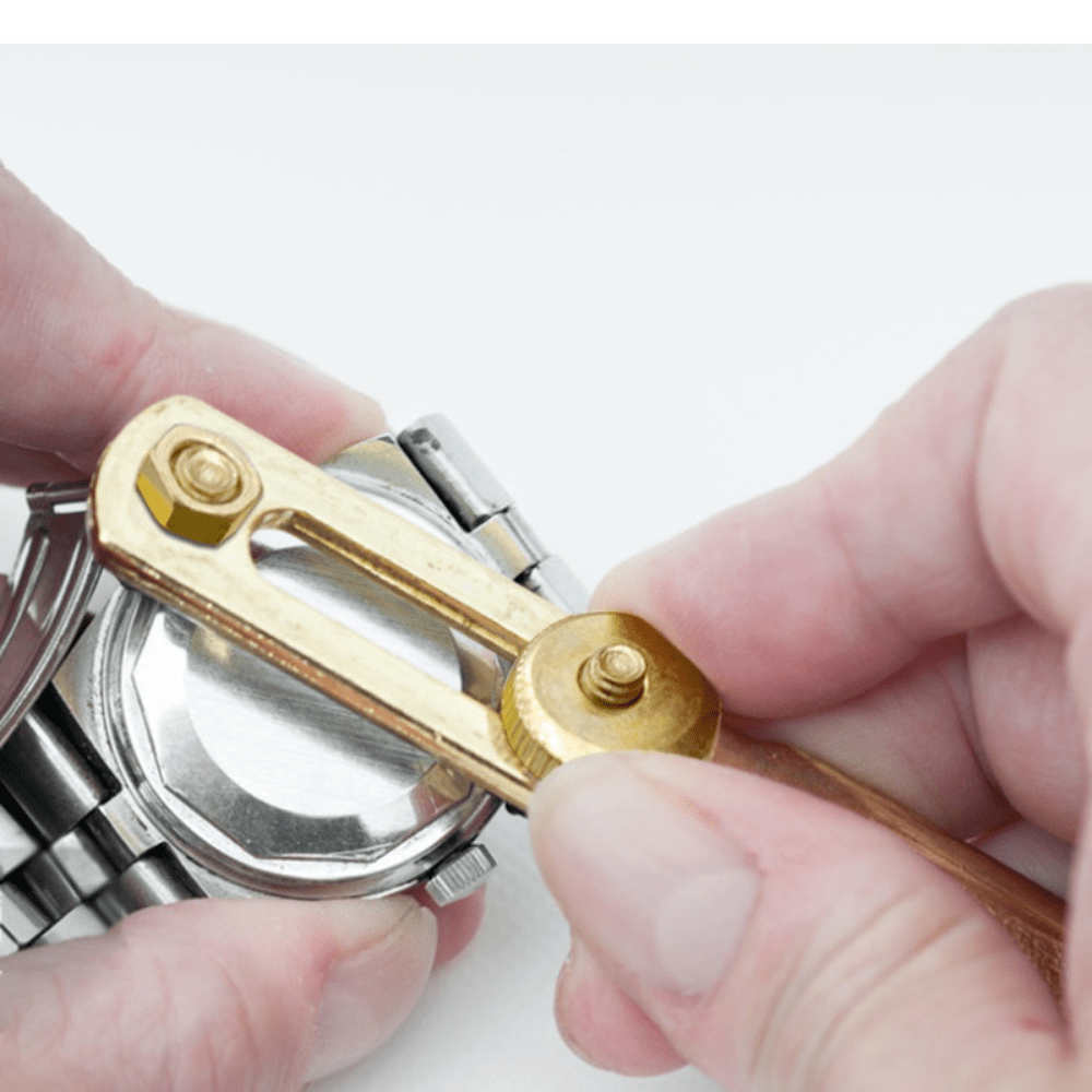 1pc Watch Opening Device With Two Claws For Disassembly, Battery Replacement, Groove Repair Tool, Back Cover Wrench, Round Head Bottom Cover