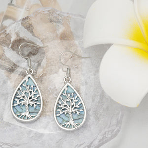 1pair Tree Of Life Fashion Water Drop Earrings For Women Girls Birthday Christmas Gifts