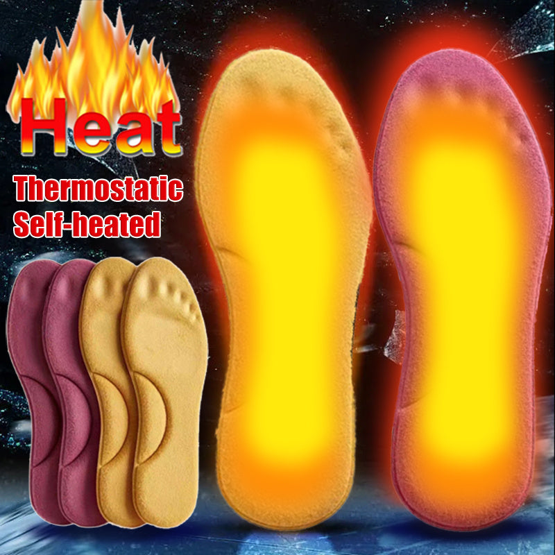 1pair Self Heated Thermal Insoles, For Feet Winter Thermal Thicken, Memory Foam Shoe Pads, Men Women Sports Shoes Self-heating Shoe Pads