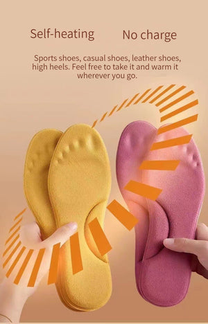 1pair Self Heated Thermal Insoles, For Feet Winter Thermal Thicken, Memory Foam Shoe Pads, Men Women Sports Shoes Self-heating Shoe Pads