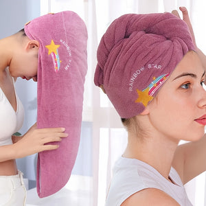 1pc Hair Towel Wrap For Women, Microfiber Hair Turban For Wet Hair Reversible Hair Drying Towel Wrap For Curly Long Thick Hair Anti Frizz Do